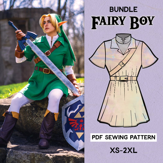 Fairy boy Cosplay Sewing Pattern/Downloadable PDF file