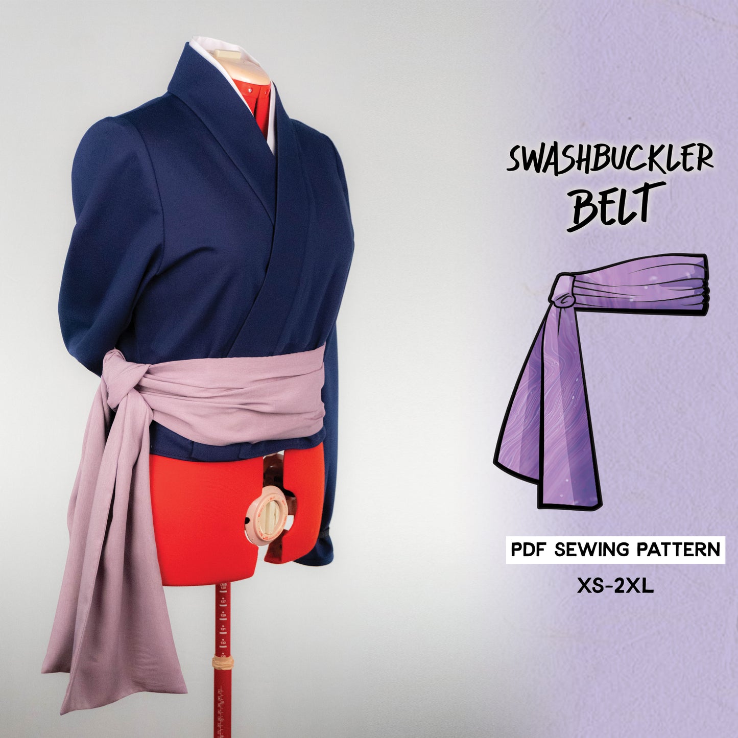Swash Buckler Belt Sewing Pattern/Downloadable PDF File and Tutorial Book