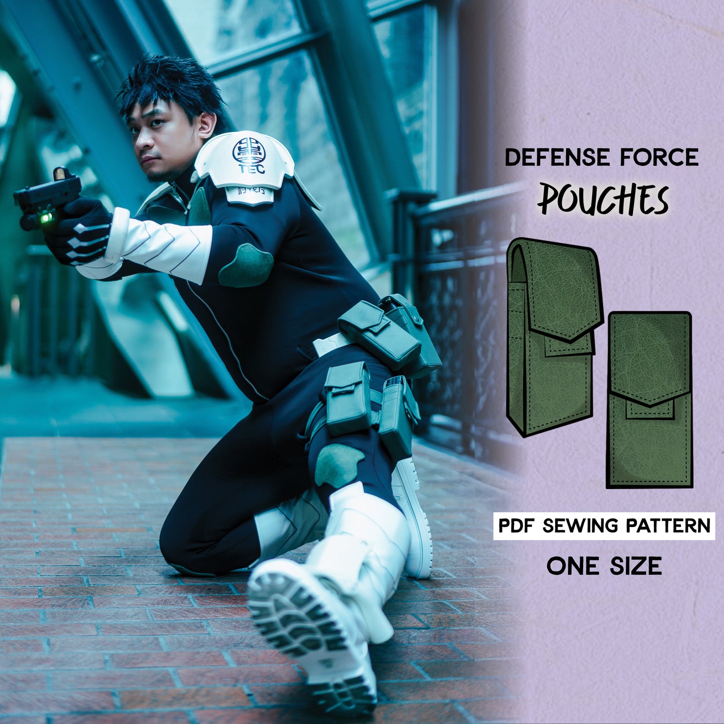 Defense Force Pouch Sewing Pattern/Downloadable PDF File