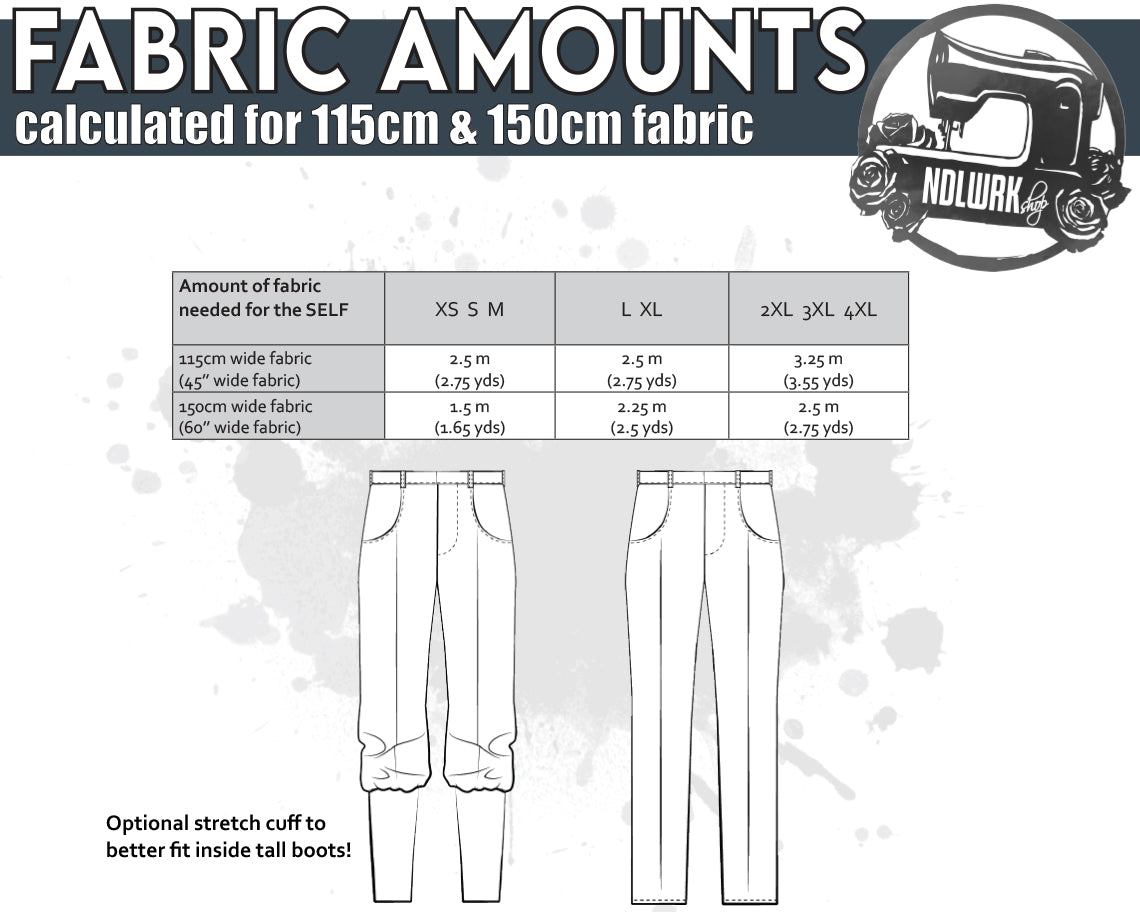 Straight Cuffed Pants Sewing Pattern | Expedition 33 inspired | PDF File and Tutorial Book