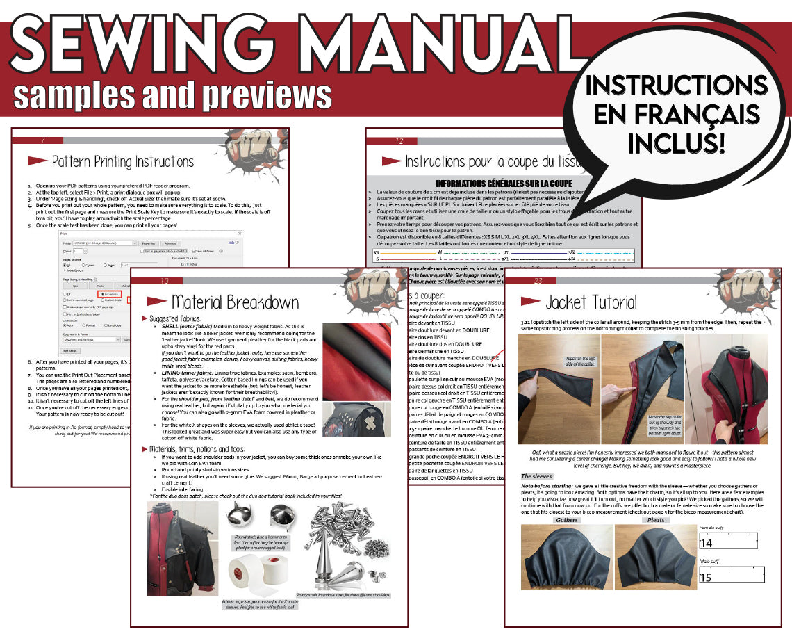 Vi Jacket Sewing Pattern / Downloadable PDF File and Tutorial Book