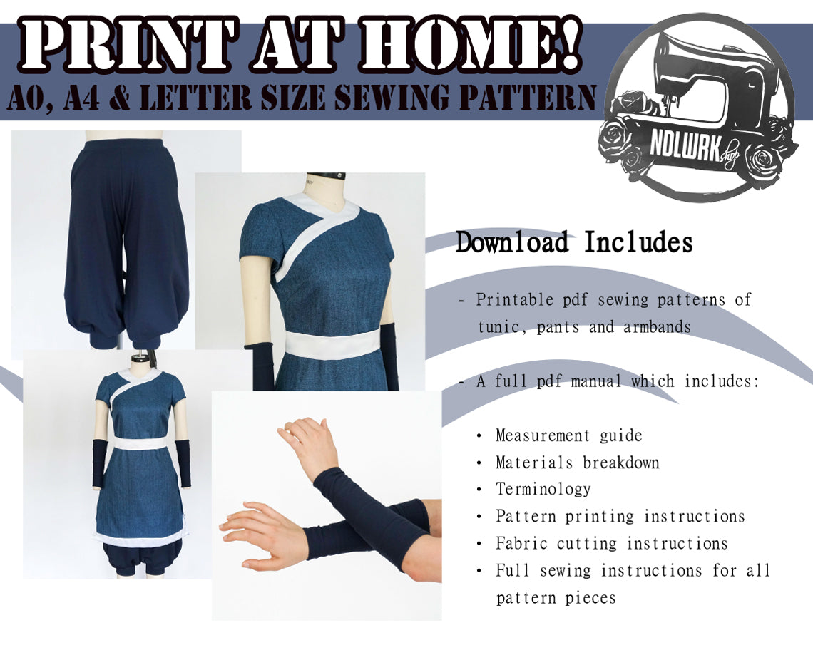 Water Dancer Cosplay Sewing Pattern/Downloadable PDF File