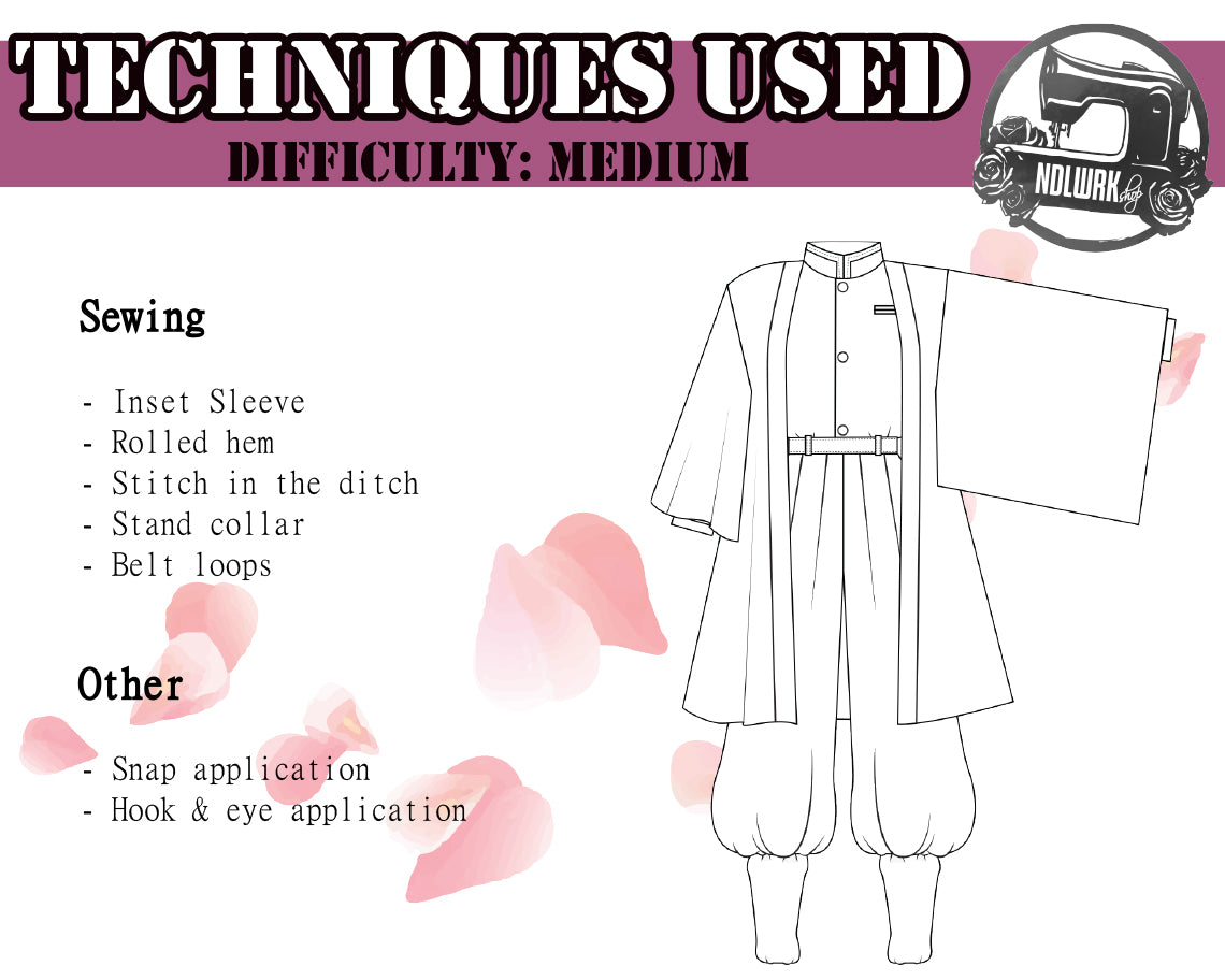 JUNIOR Japanese Uniform Cosplay Sewing Pattern/Downloadable PDF File