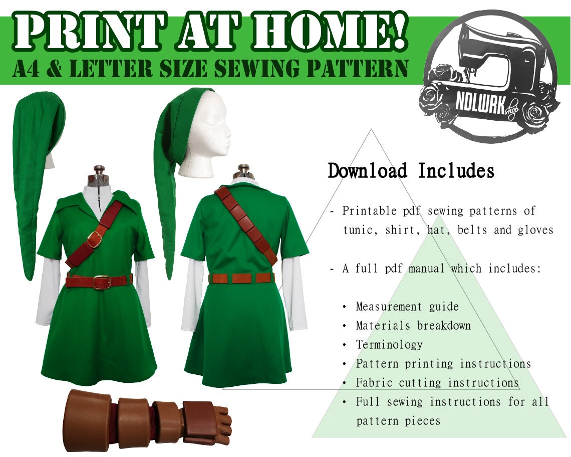 Fairy boy Cosplay Sewing Pattern/Downloadable PDF file