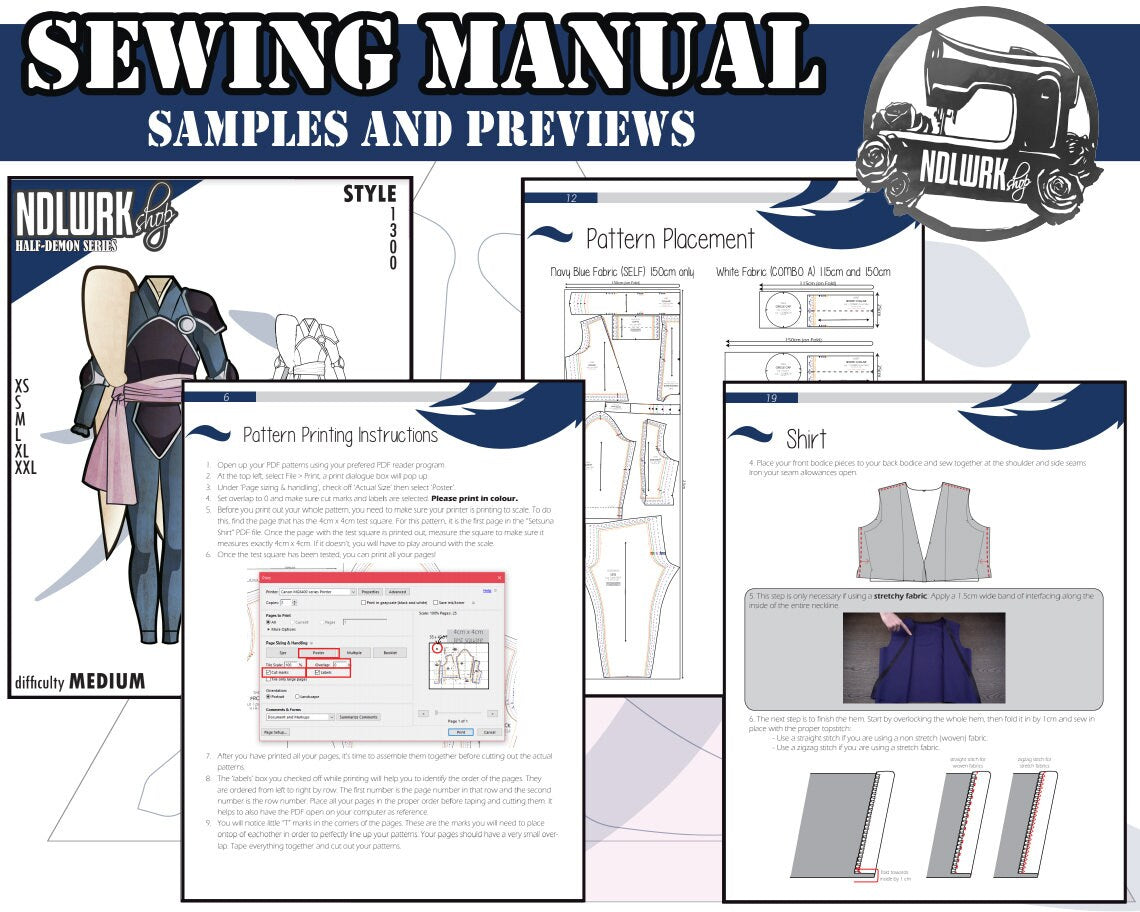 Cosplay Fur Tails Sewing Pattern/Downloadable PDF File and Tutorial Book