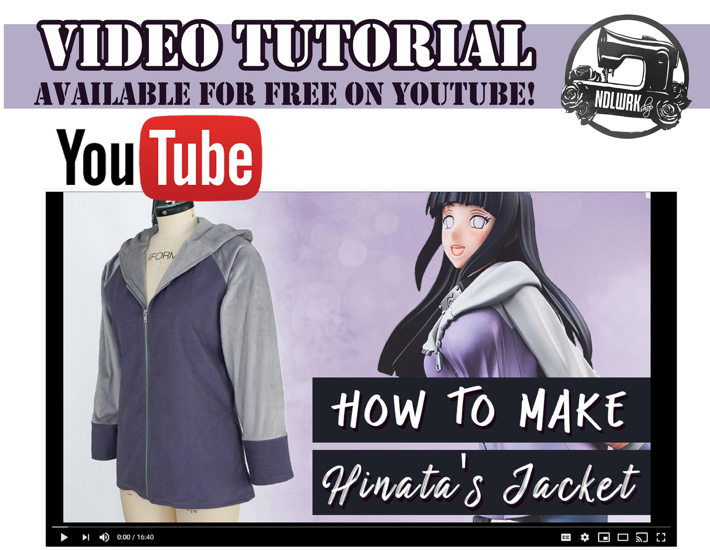 BUNDLE Lavender Ninja Cosplay Sewing Pattern/Downloadable PDF File