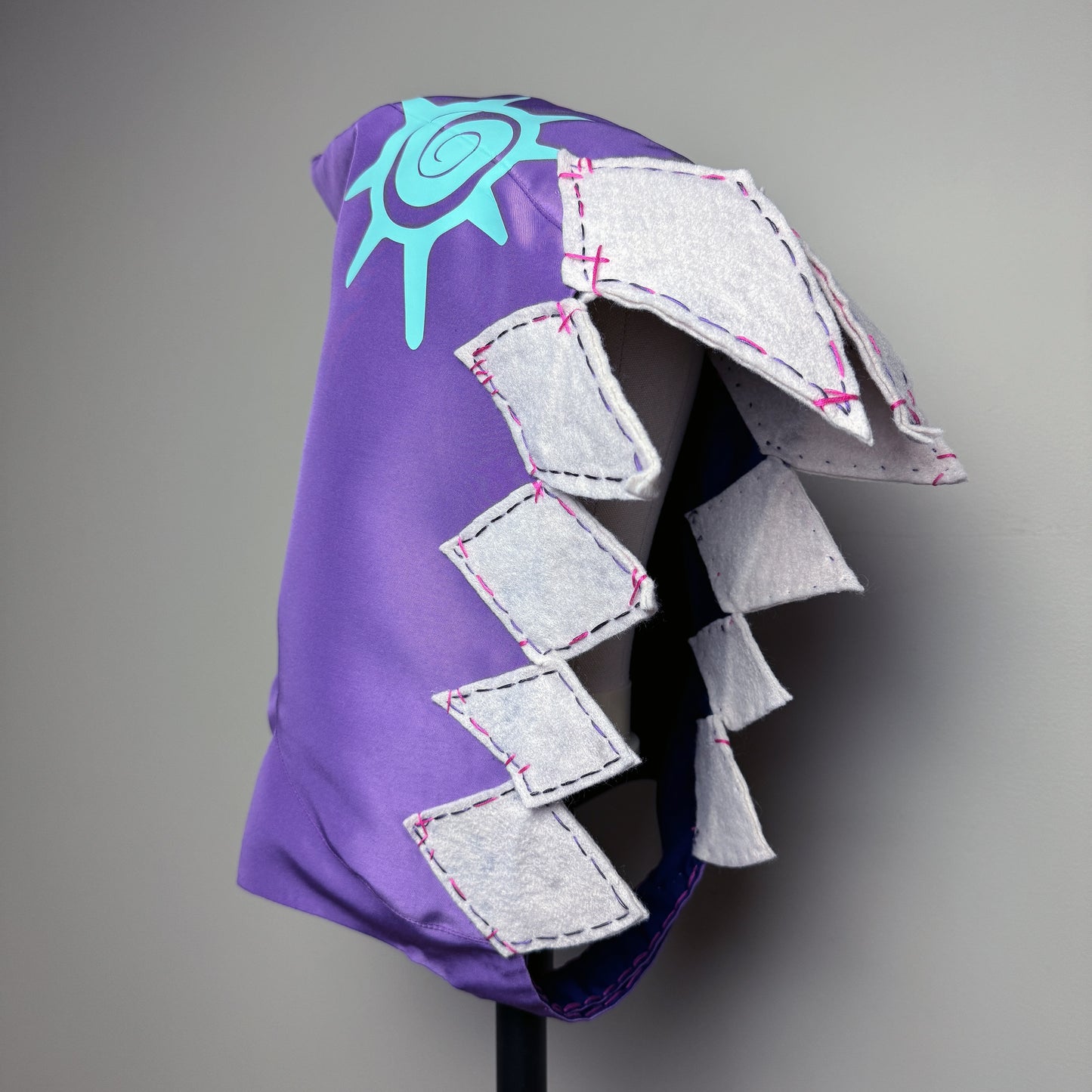 Custom Handmade Jinx-Inspired Purple Shark Hood – Arcane Season 2 Cosplay Accessory