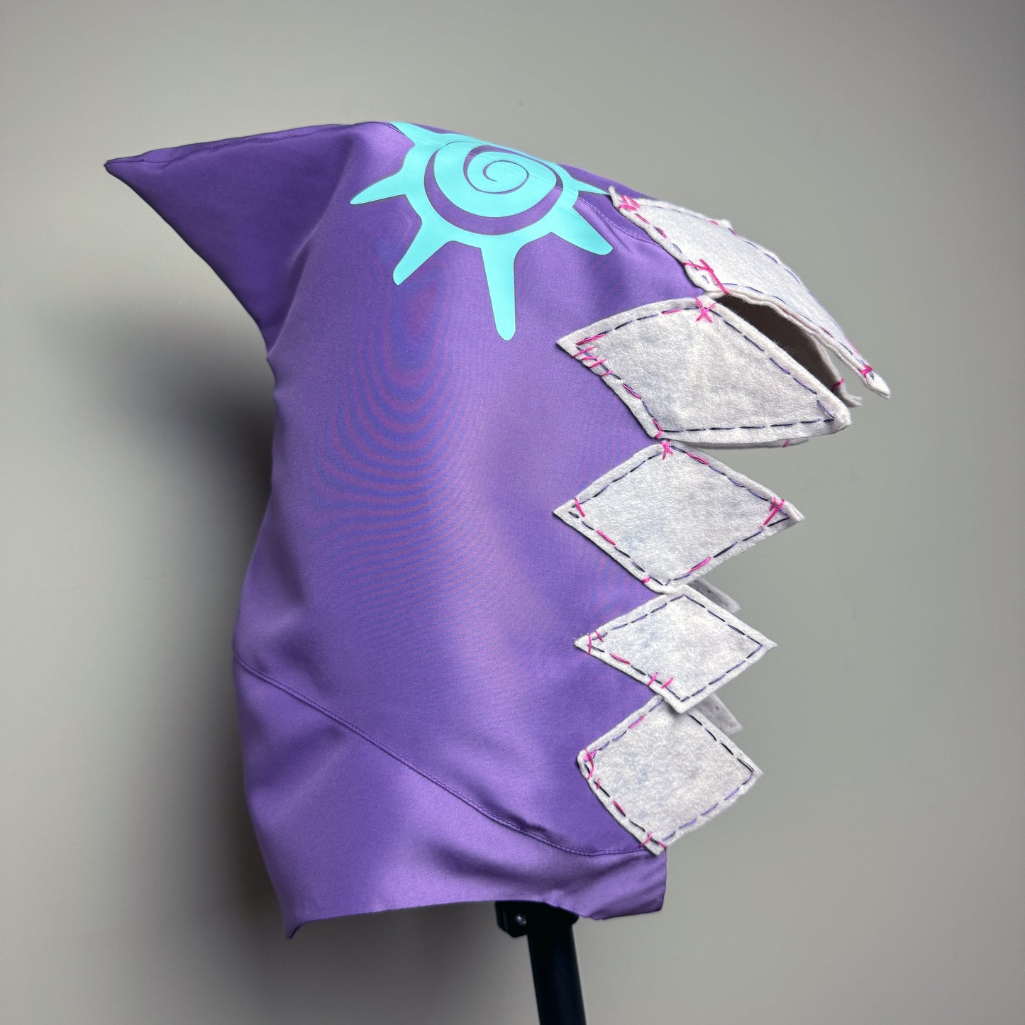 Custom Handmade Jinx-Inspired Purple Shark Hood – Arcane Season 2 Cosplay Accessory