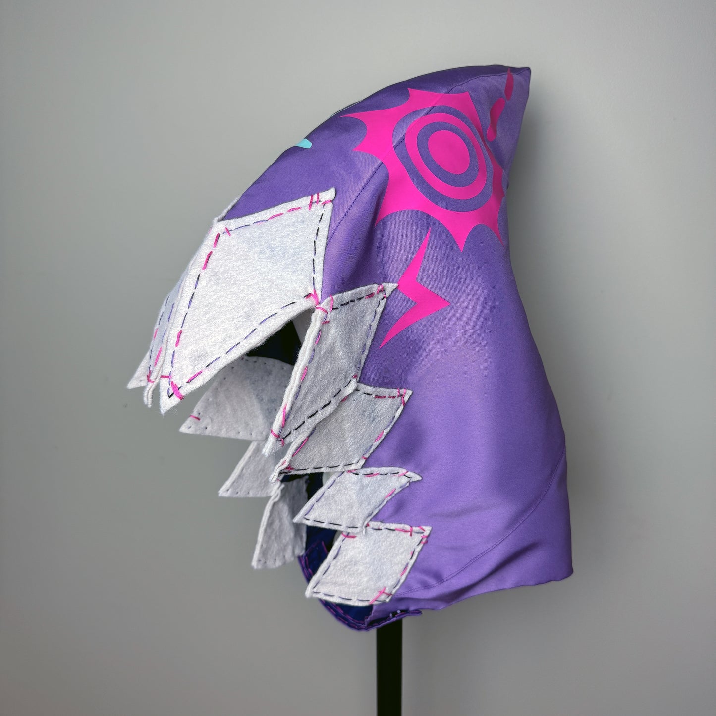 Custom Handmade Jinx-Inspired Purple Shark Hood – Arcane Season 2 Cosplay Accessory