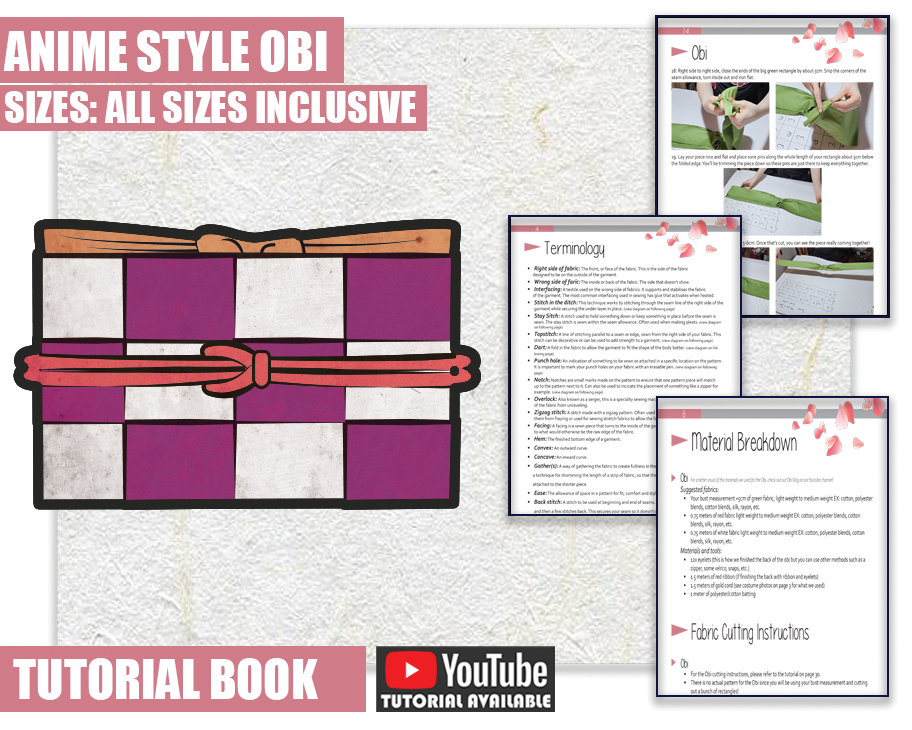 Anime Style Obi PDF Tutorial Book