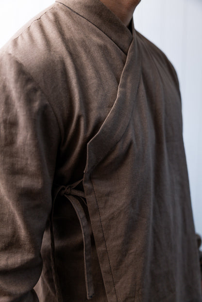 Japanese Wrap Shirt Sewing Pattern – Kimono & Hanfu Inspired / Downloadable PDF File and Tutorial Book