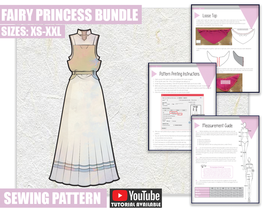 BUNDLE Fairy Princess Cosplay Sewing Pattern/Downloadable PDF file