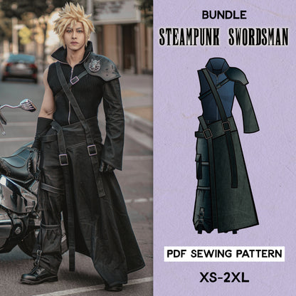 Steampunk Swordsman Cosplay Sewing Pattern/Downloadable PDF File