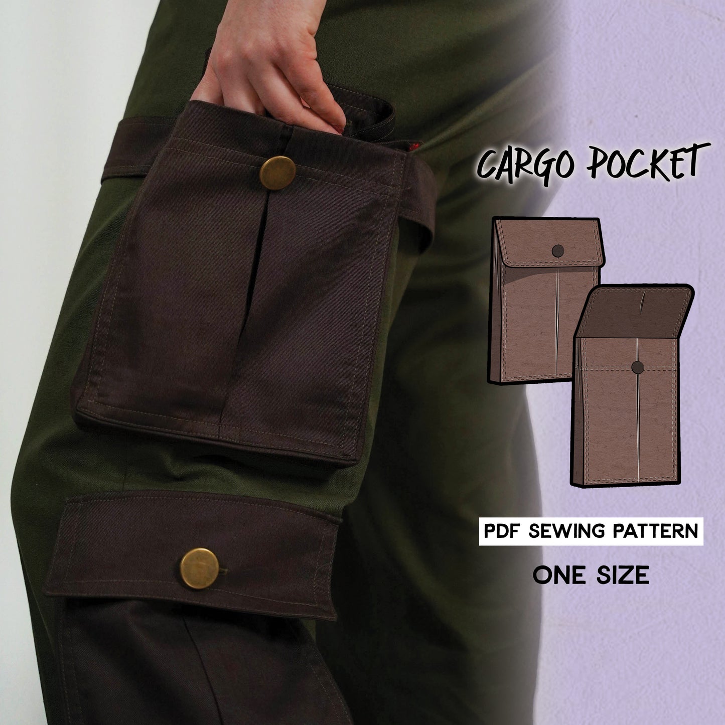 Cargo Pocket Cosplay Fashion Costume Sewing Pattern/Downloadable PDF File