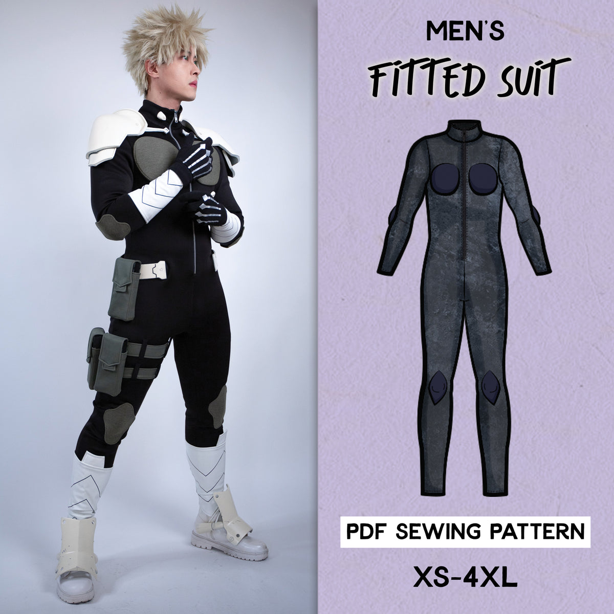 Men’s Fitted Suit Sewing Pattern | PDF & Bonus Tutorial