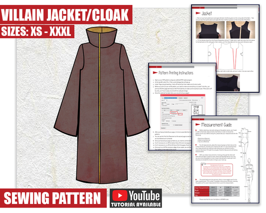 Cloud Ninja Jacket Cloak Cosplay Sewing Pattern/Downloadable PDF File