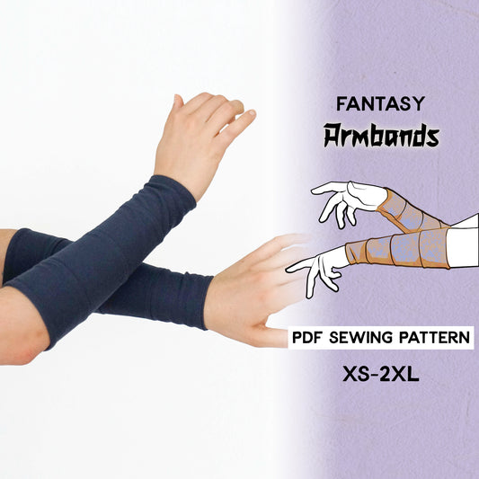 Fantasy Armbands Sewing Pattern/Downloadable PDF File and Tutorial Book