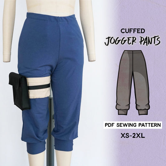 Cuffed Jogger Pants Cosplay Sewing Pattern/Downloadable PDF File