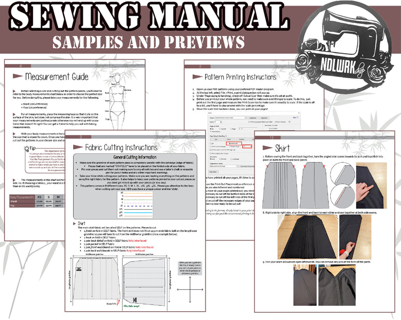 Hakama Skirt Costume Sewing Patterndownloadable Pdf File Ndlwrkshop 1117