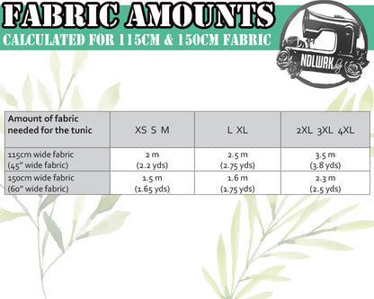 Square Neckline Tunic Sewing Pattern/Downloadable PDF and Tutorial Book