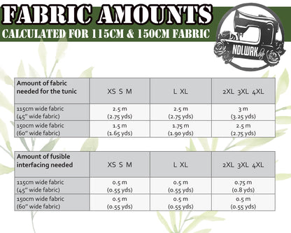 Guard's Tunic Sewing Pattern/Downloadable PDF and Tutorial Book