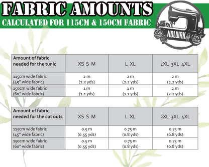 Round Neckline Tunic Sewing Pattern/Downloadable PDF and Tutorial Book