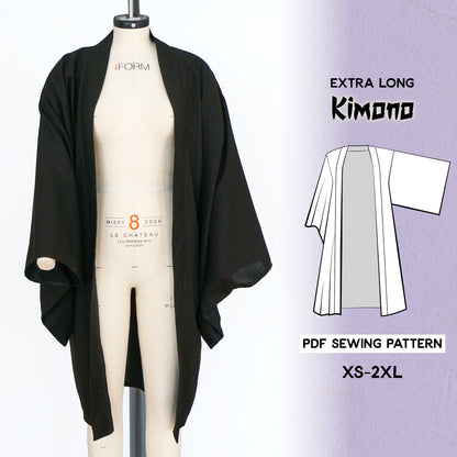 Extra Long Kimono Cosplay Sewing Pattern/Downloadable PDF File