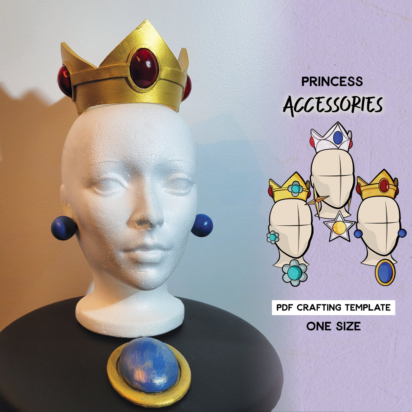 Mario Princess Accessories Pattern/Downloadable PDF File