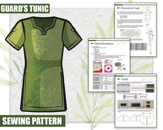 Guard's Tunic Sewing Pattern/Downloadable PDF and Tutorial Book
