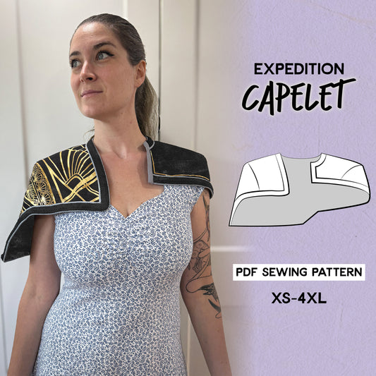 Expedition Capelet Sewing Pattern | Cosplay Short Cape | Downloadable PDF File and Tutorial Book