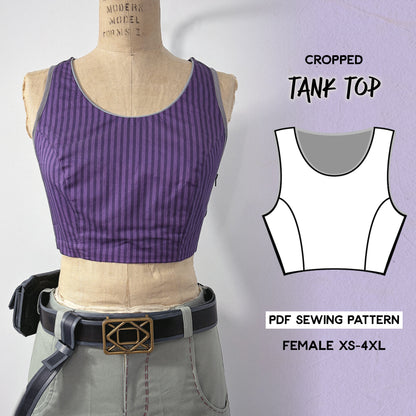 Crop Tank Top Sewing Pattern | Sciel Cosplay | Tutorial Book