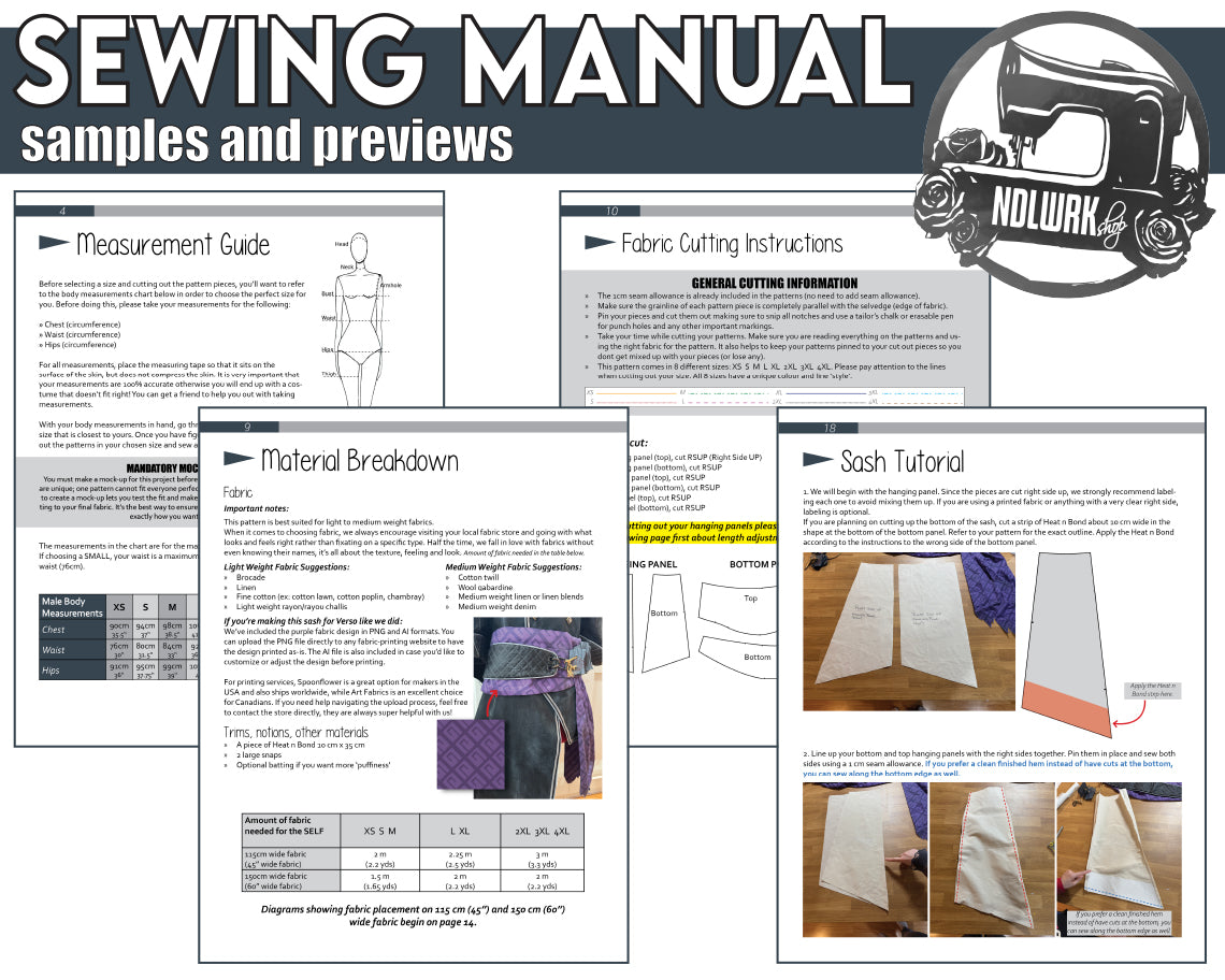 Easy Wrap Layered Sash Sewing Pattern | PDF + Tutorial Book