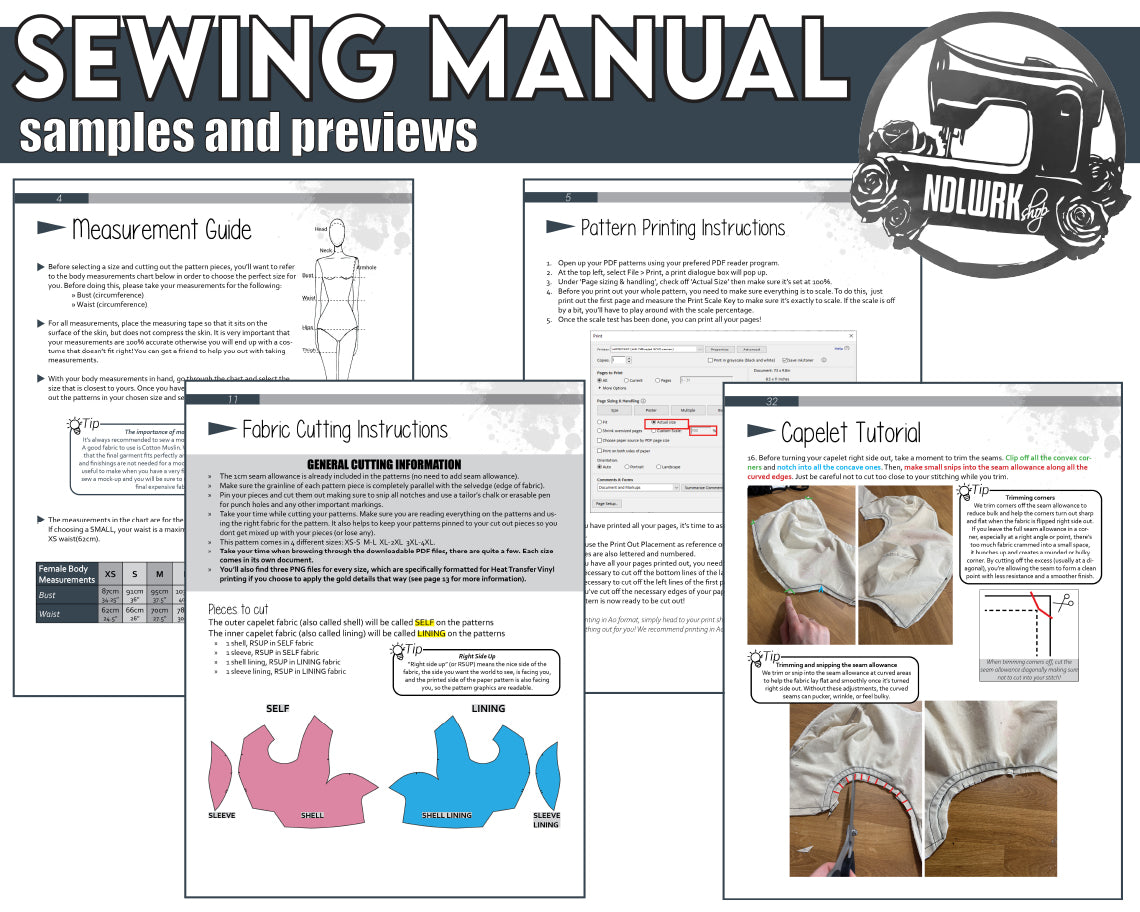 Expedition Capelet Sewing Pattern | Cosplay Short Cape | Downloadable PDF File and Tutorial Book