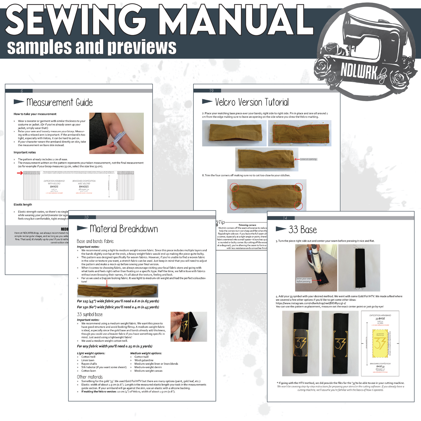 Easy Armband Sewing Pattern | Expedition 33 Cosplay | Tutorial Book