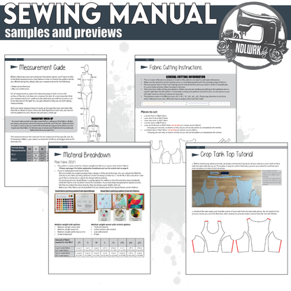 Crop Tank Top Sewing Pattern | Sciel Cosplay | Tutorial Book