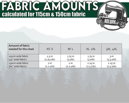 Outrider Cloak Sewing Pattern/Downloadable PDF File and Tutorial Book