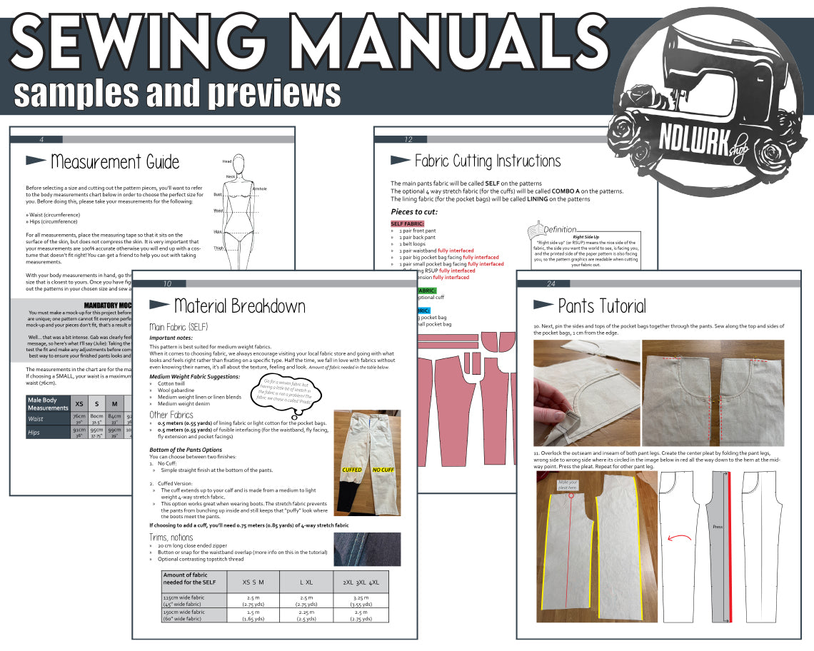 Verso Cosplay Sewing Pattern Bundle – Jacket, Vest, Pants, Cape, Sash & Belts + Six Tutorial books