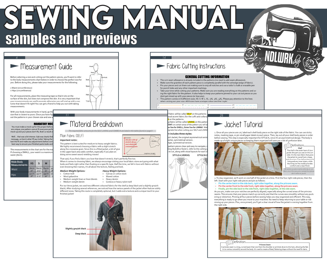 Verso Jacket Sewing Pattern | Fully Lined Coat Pattern + Tutorial Book