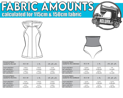 Hooded Sweater Vest & Cinching Underwear Cosplay Sewing Pattern / PDF File and Tutorial Book
