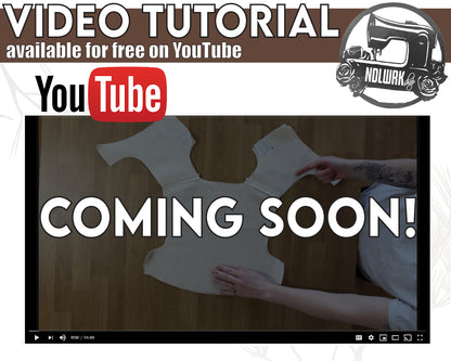 Hooded Half Vest Sewing Pattern – Medieval Hood Pattern, Cosplay Costume, Sizes XS–4XL / Downloadable PDF File and Tutorial Book