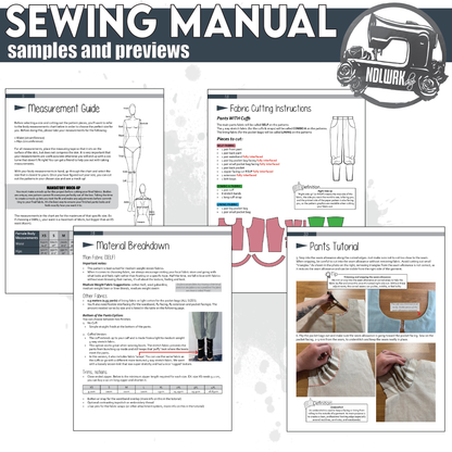 Female Straight Cuffed Pants Sewing Pattern | Expedition33 inspired | PDF File and Tutorial Book