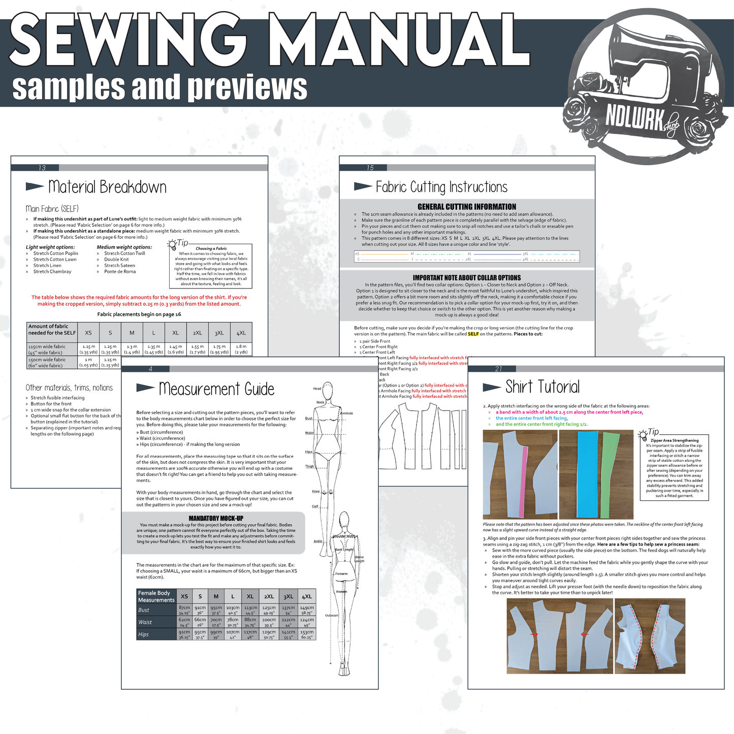 Overlap Zip Top | Asymmetrical Collar Shirt | Cosplay PDF Sewing Pattern (XS - 4XL)