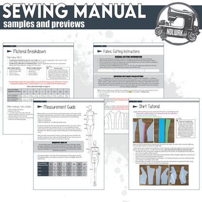 Overlap Zip Top | Asymmetrical Collar Shirt | Cosplay PDF Sewing Pattern (XS - 4XL)