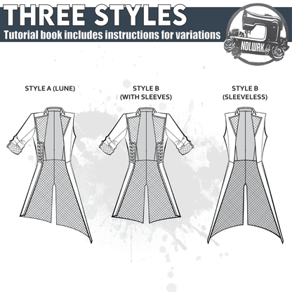 Lune Jacket Sewing Pattern | Fully Lined Coat Pattern + Tutorial Book | Expedition 33 Cosplay