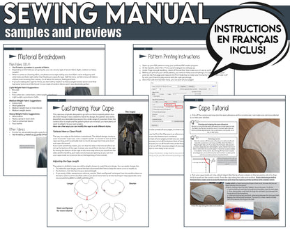 Easy Cape Pattern | Fur Shoulder Collar Sewing PDF + Tutorial Book