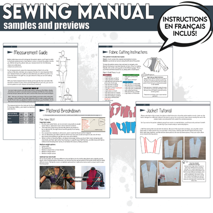 Patron de couture pour veste courte | Patron de veste courte | Tutoriel