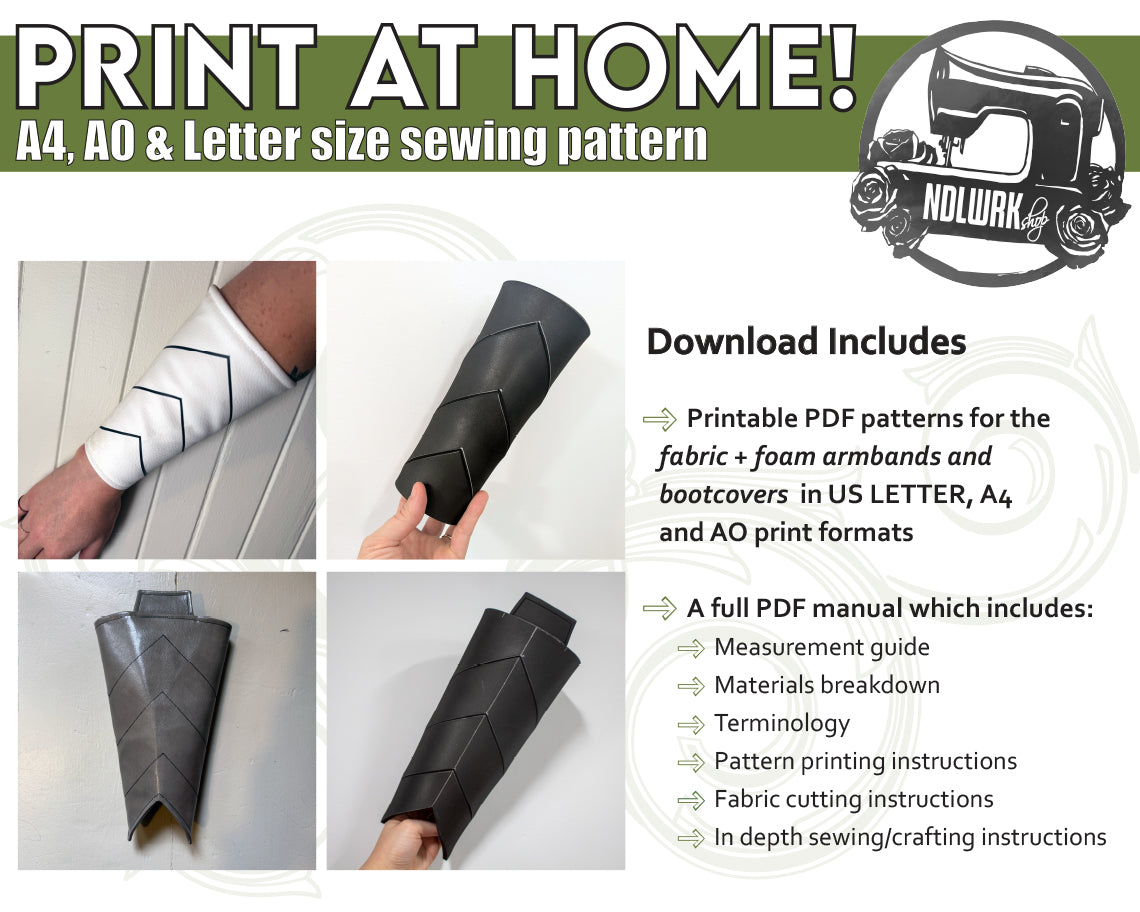 Defense Force Armbands & Bootcovers Sewing Pattern/Downloadable PDF File