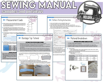 Bandage Top Sewing Pattern/Downloadable PDF File and Tutorial Book