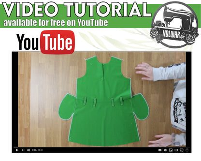 Junior Simple Tunic Sewing Pattern/Downloadable PDF File and Tutorial Book