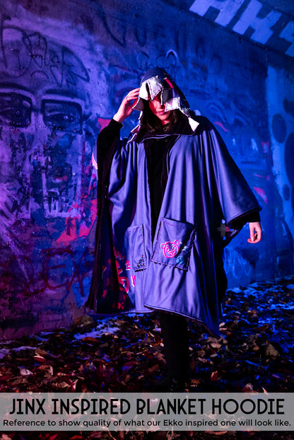 Arcane Ekko Inspired Blanket Hoodie Version 2